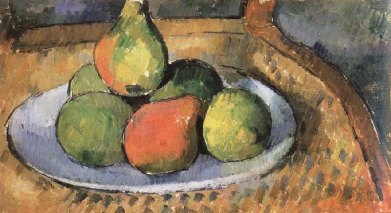 pears on a chair, Paul Cezanne